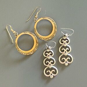 Vintage Gold and Silver Earrings Set